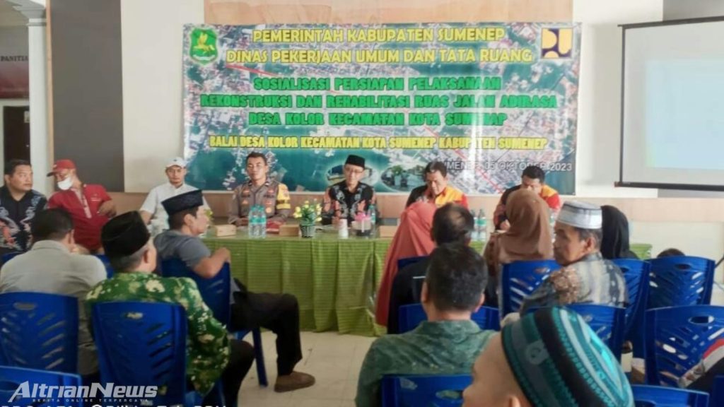Dinas PUTR Sumenep Gelar Sosialisasi Perbaikan Jalan Adirasa Pada Akhir Tahun 2023