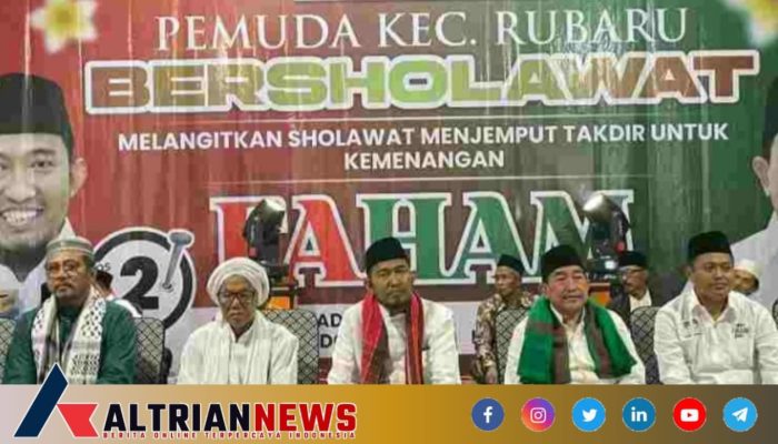 Pasangan Fauzi-Imam Dapat Dukungan Pemuda Rubaru dalam Acara Bersholawat
