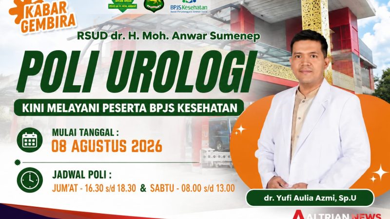 Poli Urologi RSUDMA Sumenep Resmi Layani Pasien BPJS, Akses Pengobatan Makin Dekat