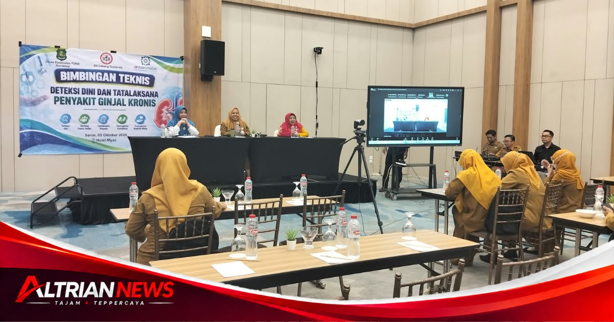 Dinkes P2KB Sumenep Perkuat Kompetensi Dokter Puskesmas Deteksi Penyakit Ginjal Kronis 6 Bimtek deteksi dini dan tatalaksana penyakit ginjal kronis bagi dokter Puskesmas se-Kabupaten Sumenep di Hotel Myze.